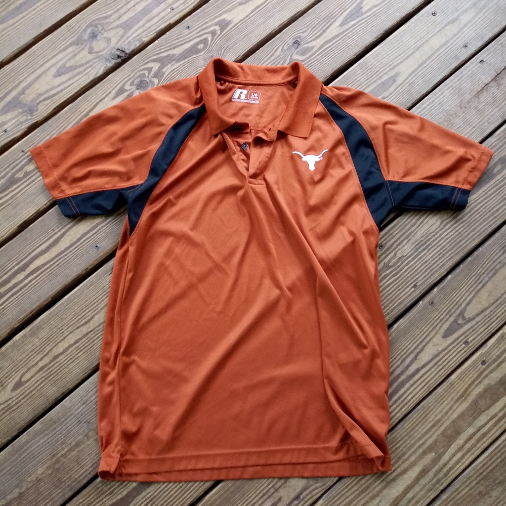 Texas Longhorns Button Up Polo Shirt Large
